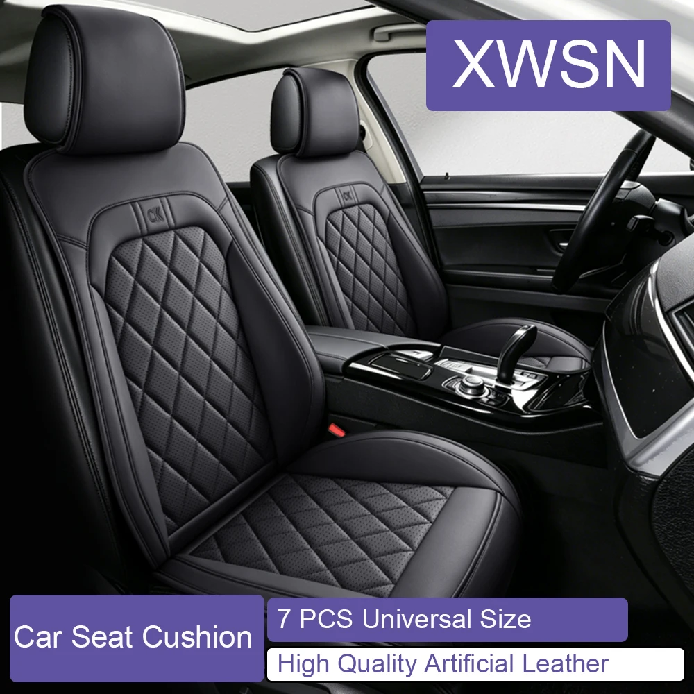 7 PCS PU Leather Car Seat Cushion for VW Golf 5 Polo Fiat 500 Seat Ibiza 6l Suzuki Swift Peugeot 207 MG ZS HS Car Accessories