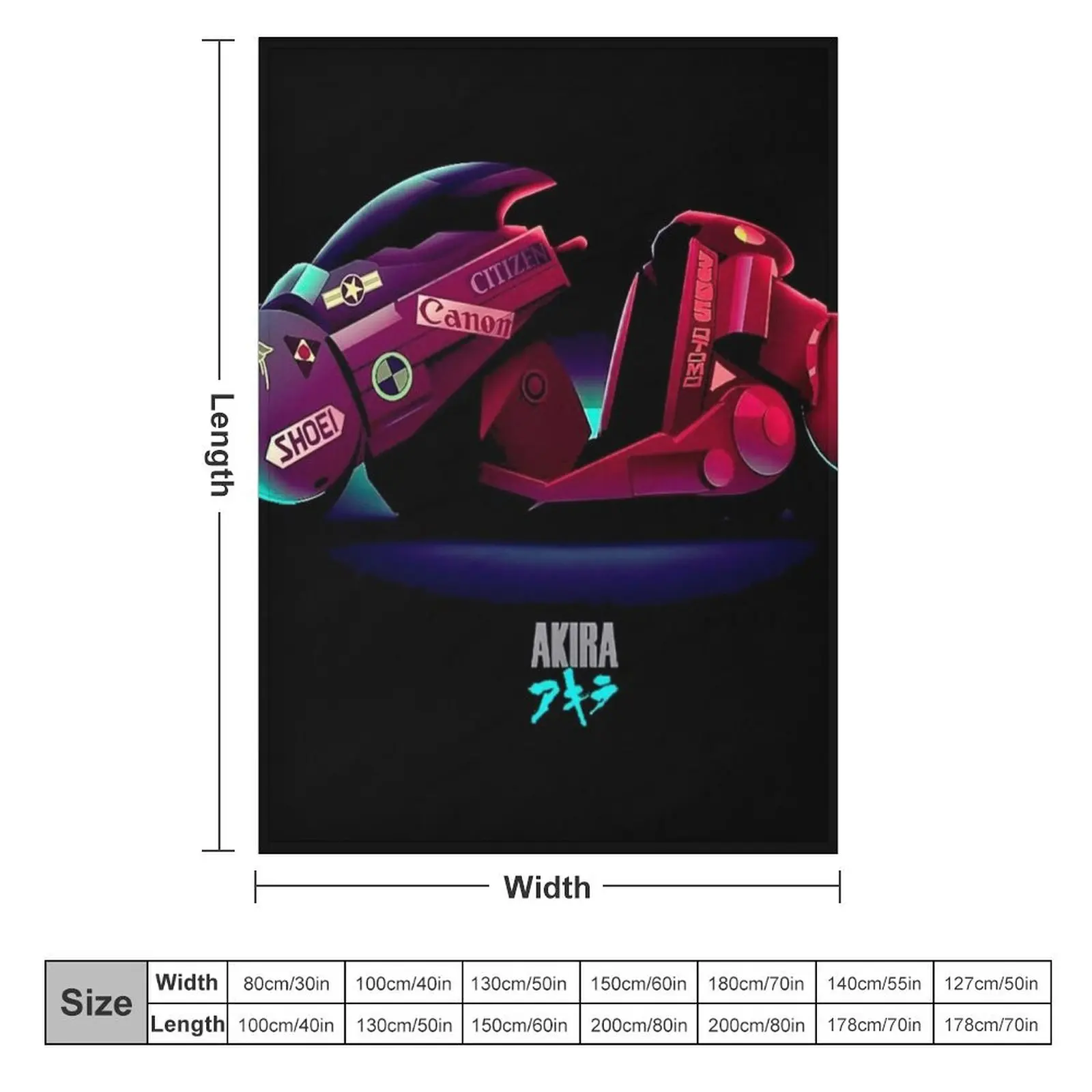 Akira Super Motorbike Throw Blanket Luxury Brand valentine gift ideas Blankets