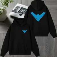 2025 nueva personalidad Nightwing impreso Otoño Invierno Sudadera con capucha hombres mujeres harajuku sudadera de lana de dibujos animados Unisex jersey de lana