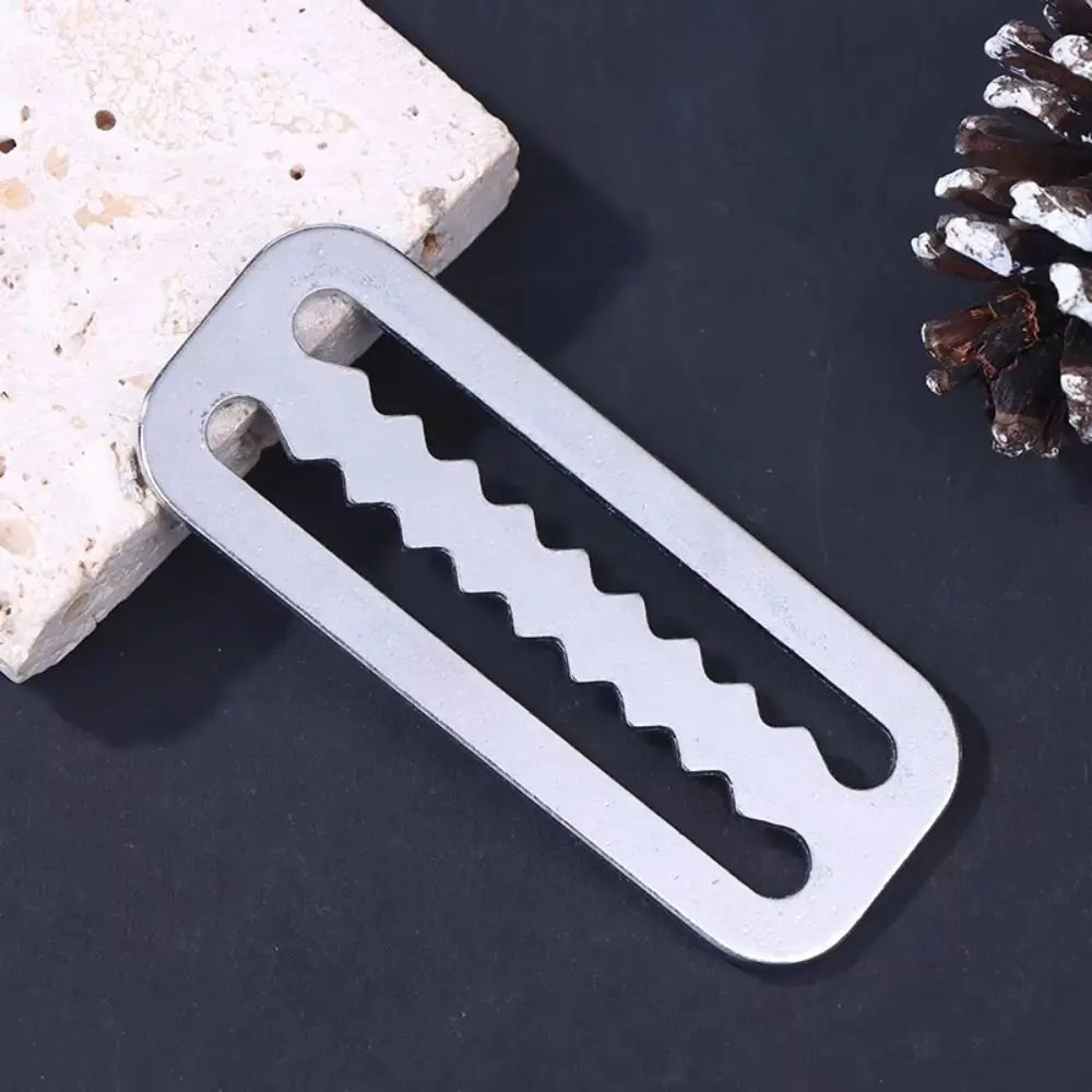 1/5PCS Slide Keeper Ring Diving Weight Belt Serrated Locking Double Slot Structure Strap Buckle Stainless Steel