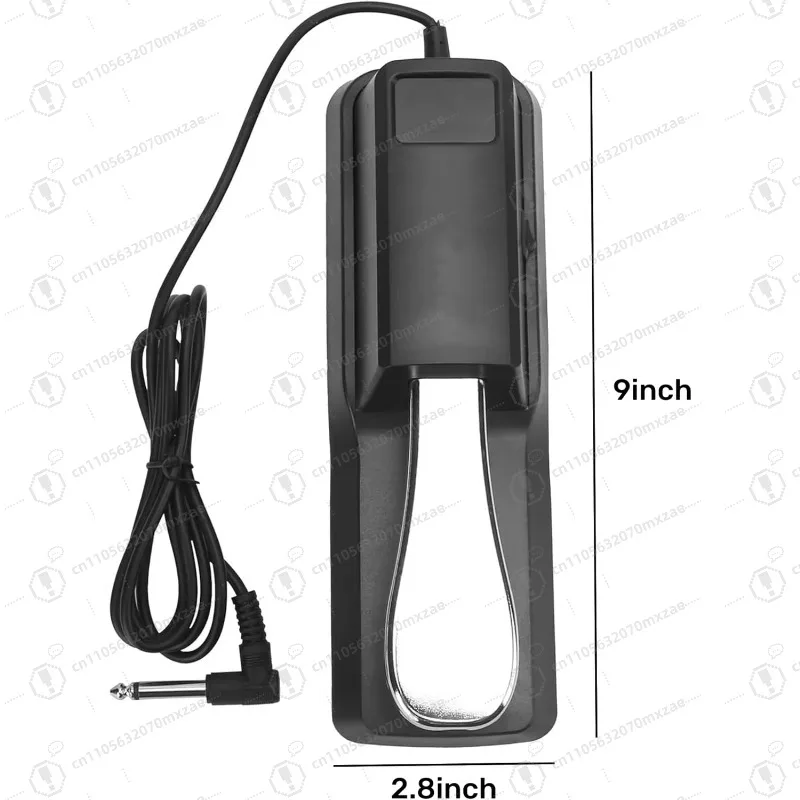Aluminum alloy 6.5mm interface piano pedal, electronic organ keyboard universal pedal, electric piano sustain pedal