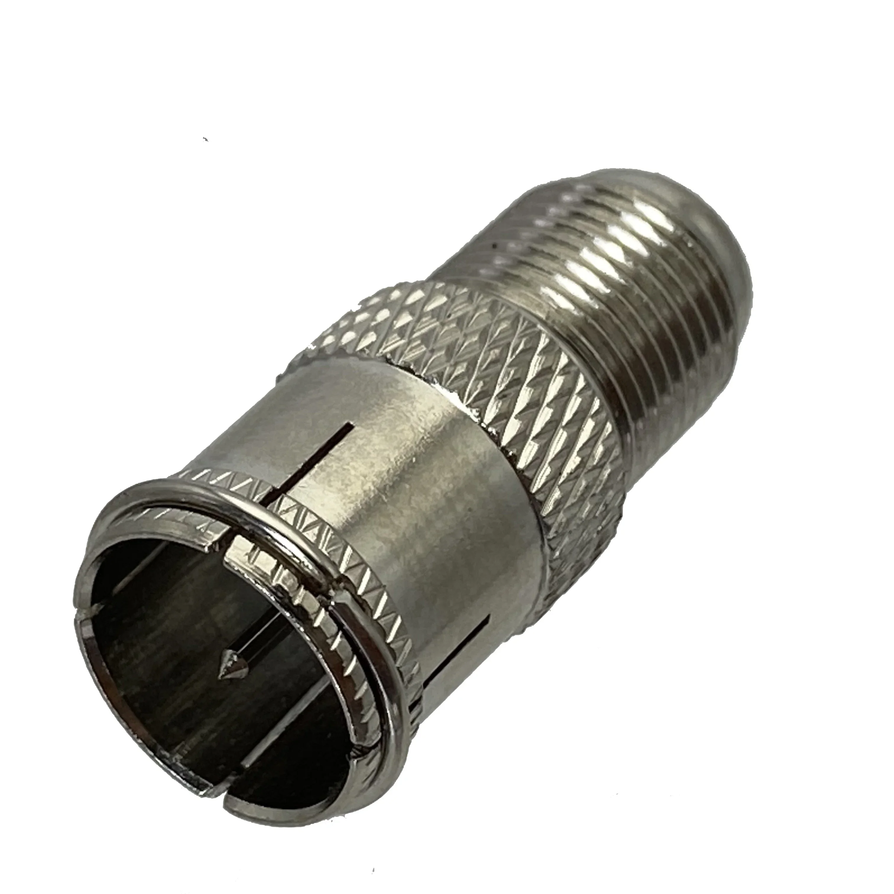 1Pcs Adapter F TV Male Plug To F TV Female Jack Slide-on Straight RF COAXIAL Connector Wire Terminals
