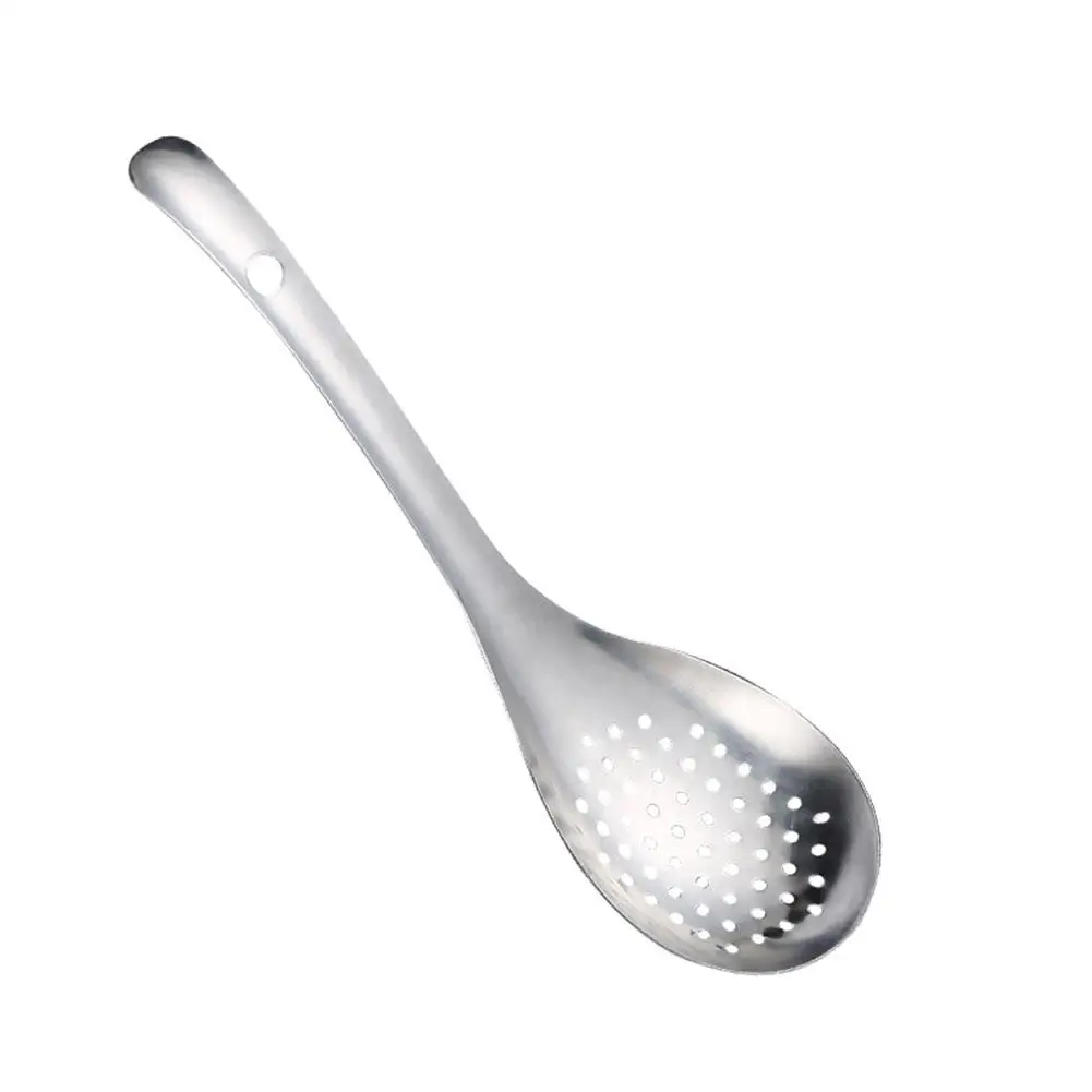 Colher com fenda de pimenta Sichuan em aço inoxidável, colher com fenda para cozinha doméstica para bolinhos, macarrão, colher com fenda para fritar w8b6
