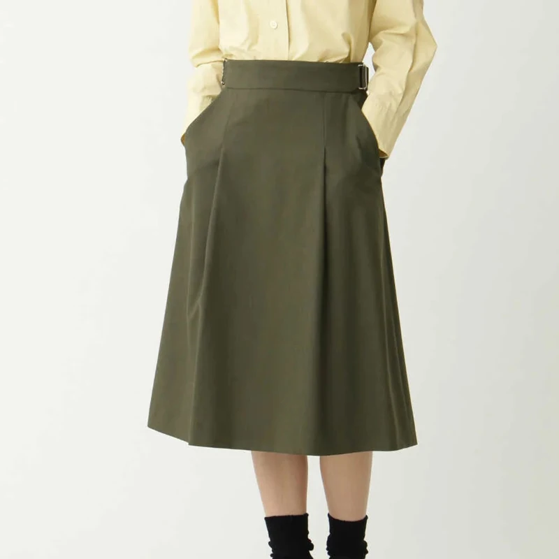 

Wool Skirt Women's Spring And Summer New Solid Color High Waist Thin Half-Body Skirt Loose Fashion Comfortable Skirt