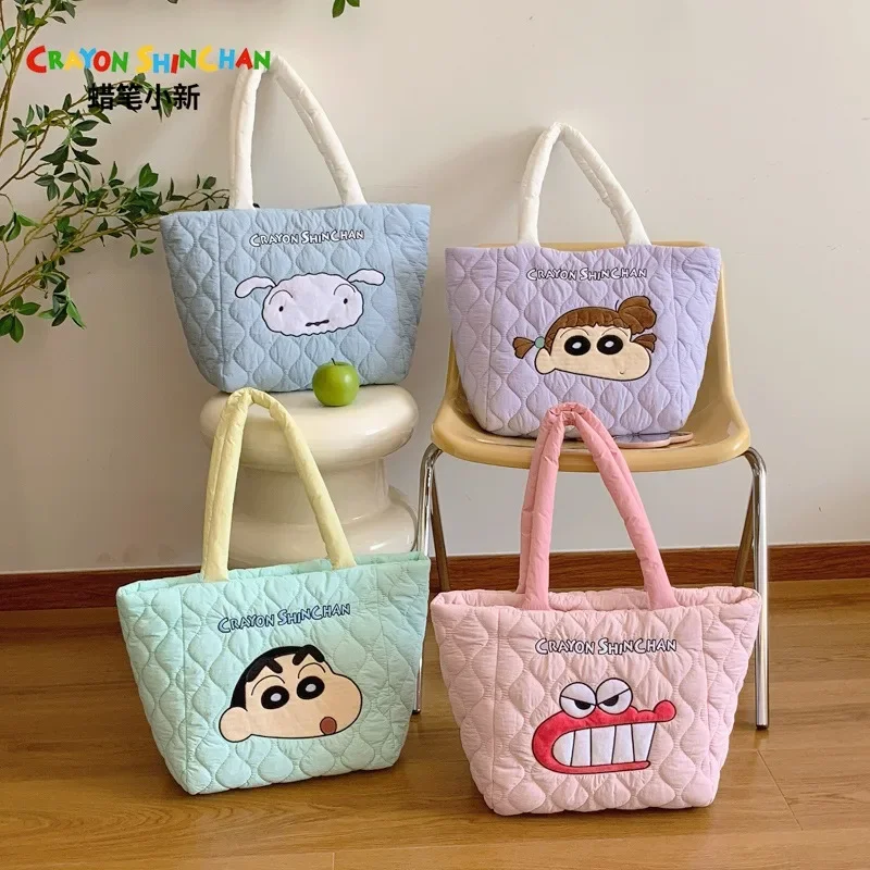 Crayon Shin-chan Top-Handle Bags Girls Autumn and Winter Waniyama Large Capacity Cute Cartoon Anime Shoulder Bag Holiday Gift