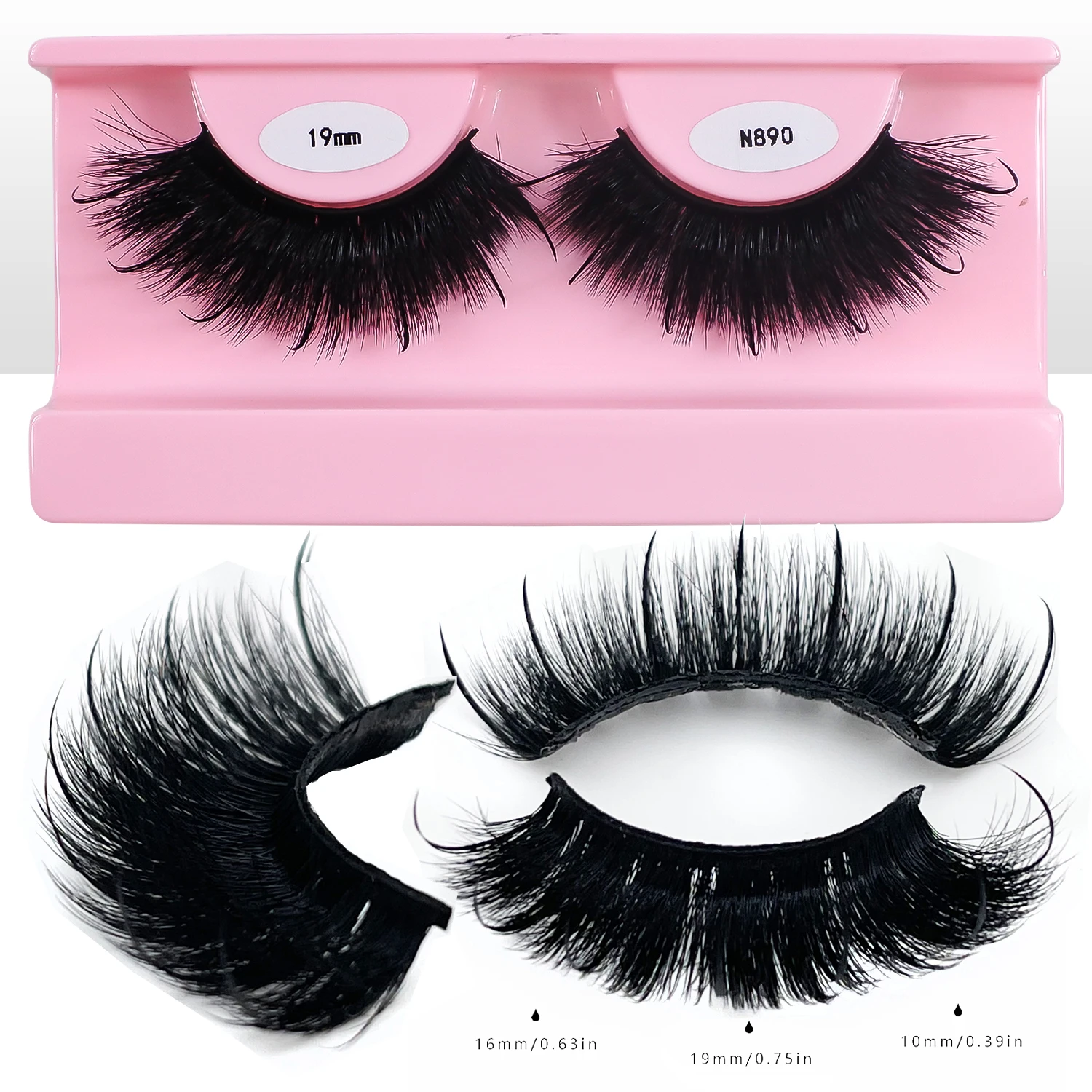 5/10/30/50 paia Spikes Faux Mink Lashes all'ingrosso Fluffy Thick Wispy ciglia finte in Bluk Mink Strip Lashes