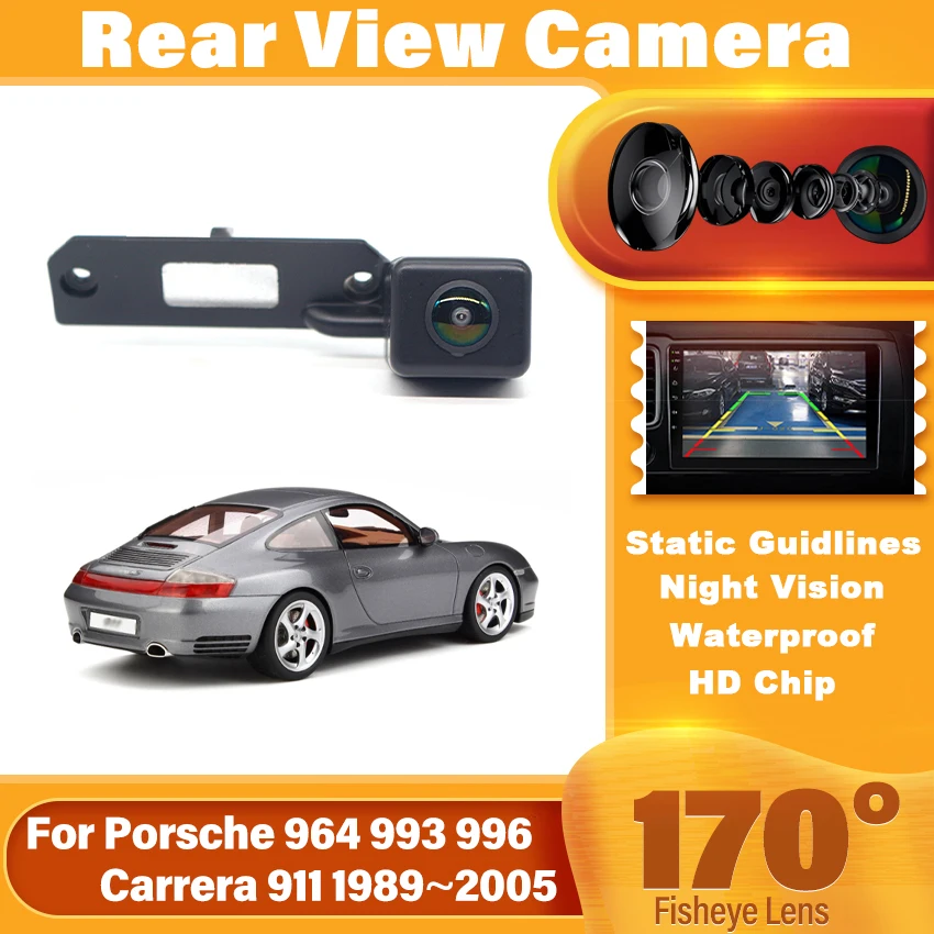 Night Vision Car Rearview Parking Rear View Camera HD For Porsche 964 993 996 Carrera 911 1989~2000 2001 2002 2003 2004 2005