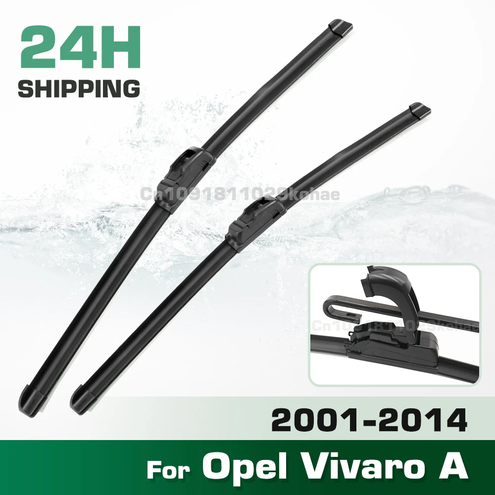 GREATROAD Wiper LHD&RHD Front Wiper Blades Set For Opel Vivaro A 2001 - 2014 Windshield Windscreen Window Brush 24"+21"