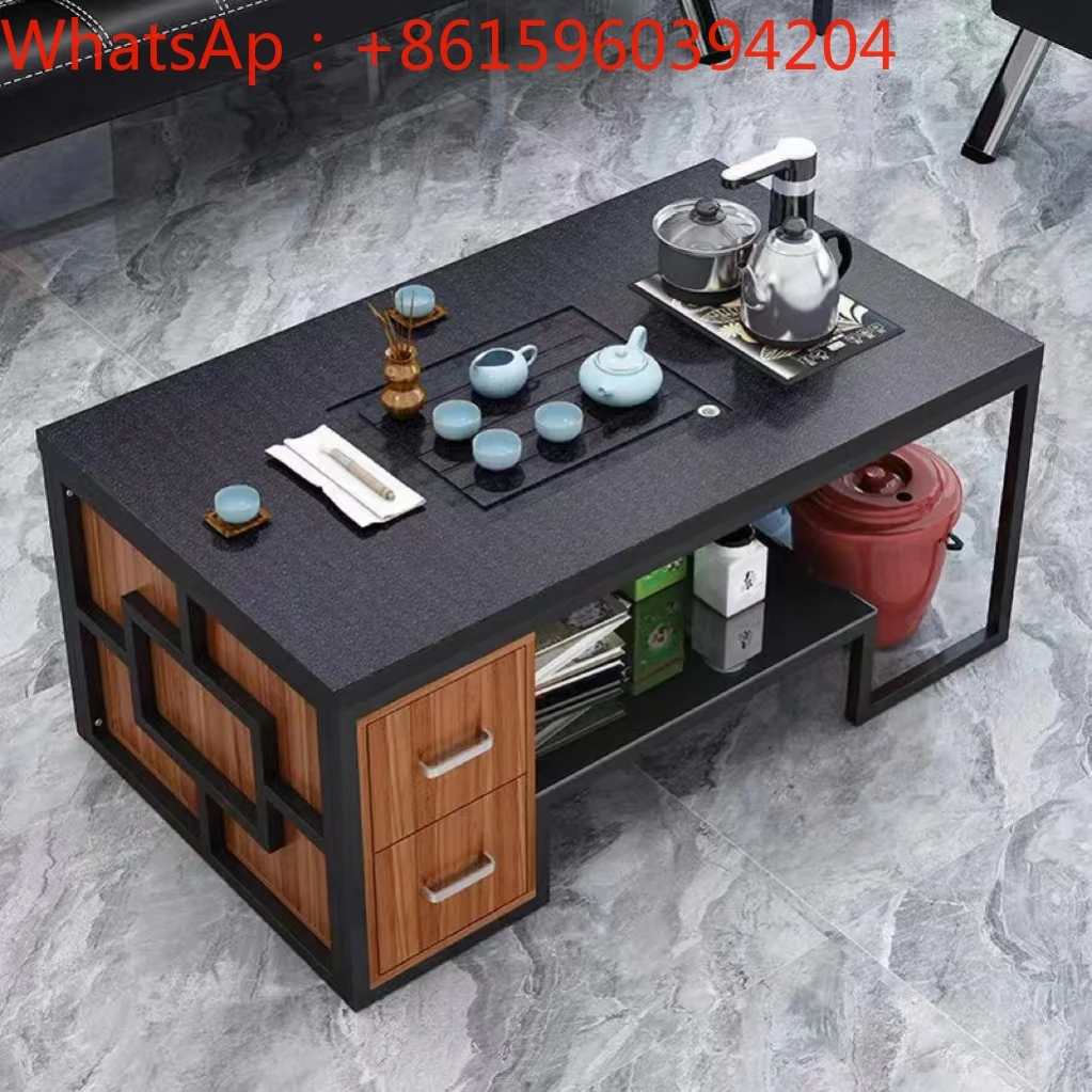 Kungfu tea table office sofa rock plate tea table fire stone tea set with induction cooker integrated set