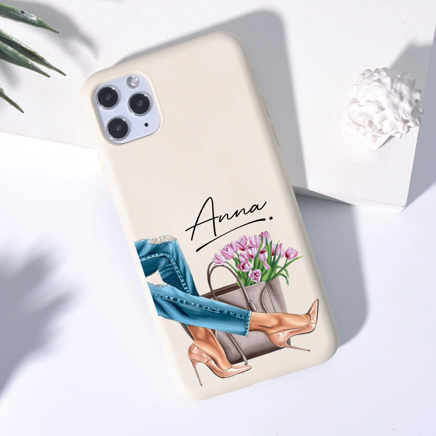

Fashion Girls Custom Name for iPhone 13 Case 11 Pro Max 12 Mini 8 Plus Original Silicone Phone Case SE 2020 X XS XR 6 7 Funda