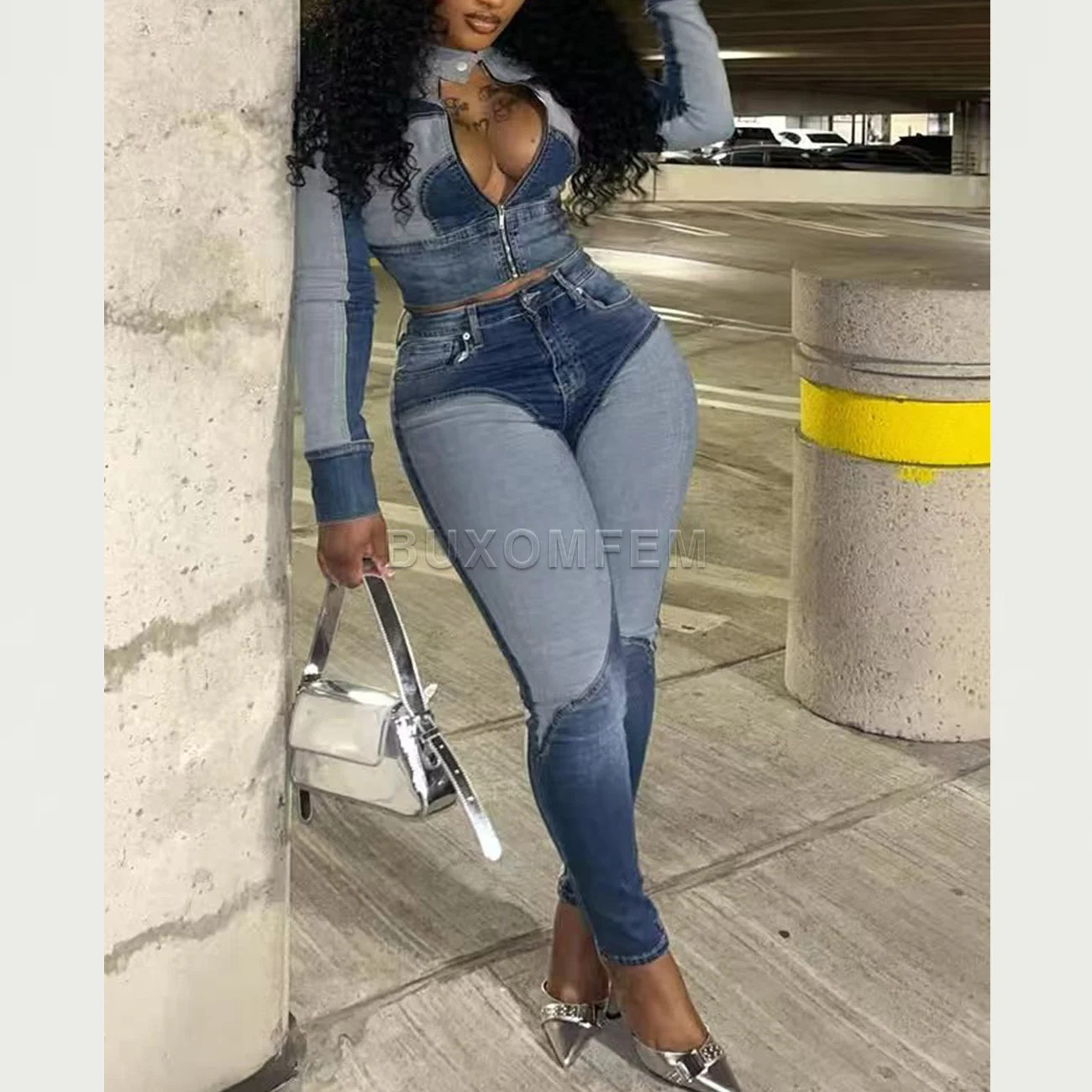 2025 Female Sleeveless Denim Jacket Ladies Spring & Autumn Cropped Versatile Clothings Women's Stylish Splicing Denim Jackets