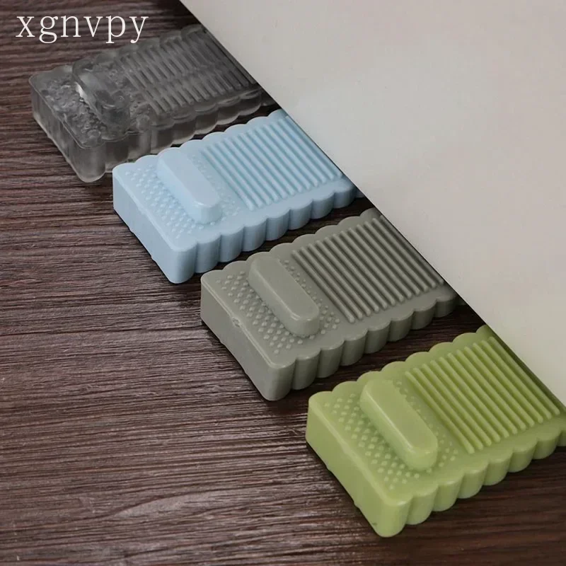 xgnvpy Safety Silicone Door Stoppers Non Slip Wedge Blocks Home Office Rear Door Retainer Anti Collision Protection Devices