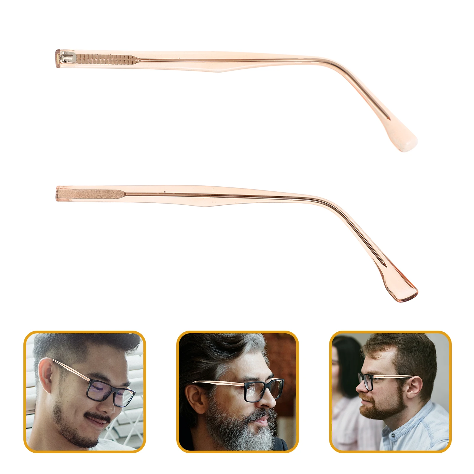 

1 Pair Sturdy Resin Metal Eyeglass Replacement Temple Comfortable Arm Legs No Pressure On Ears Durable For Sunglasses Myopia