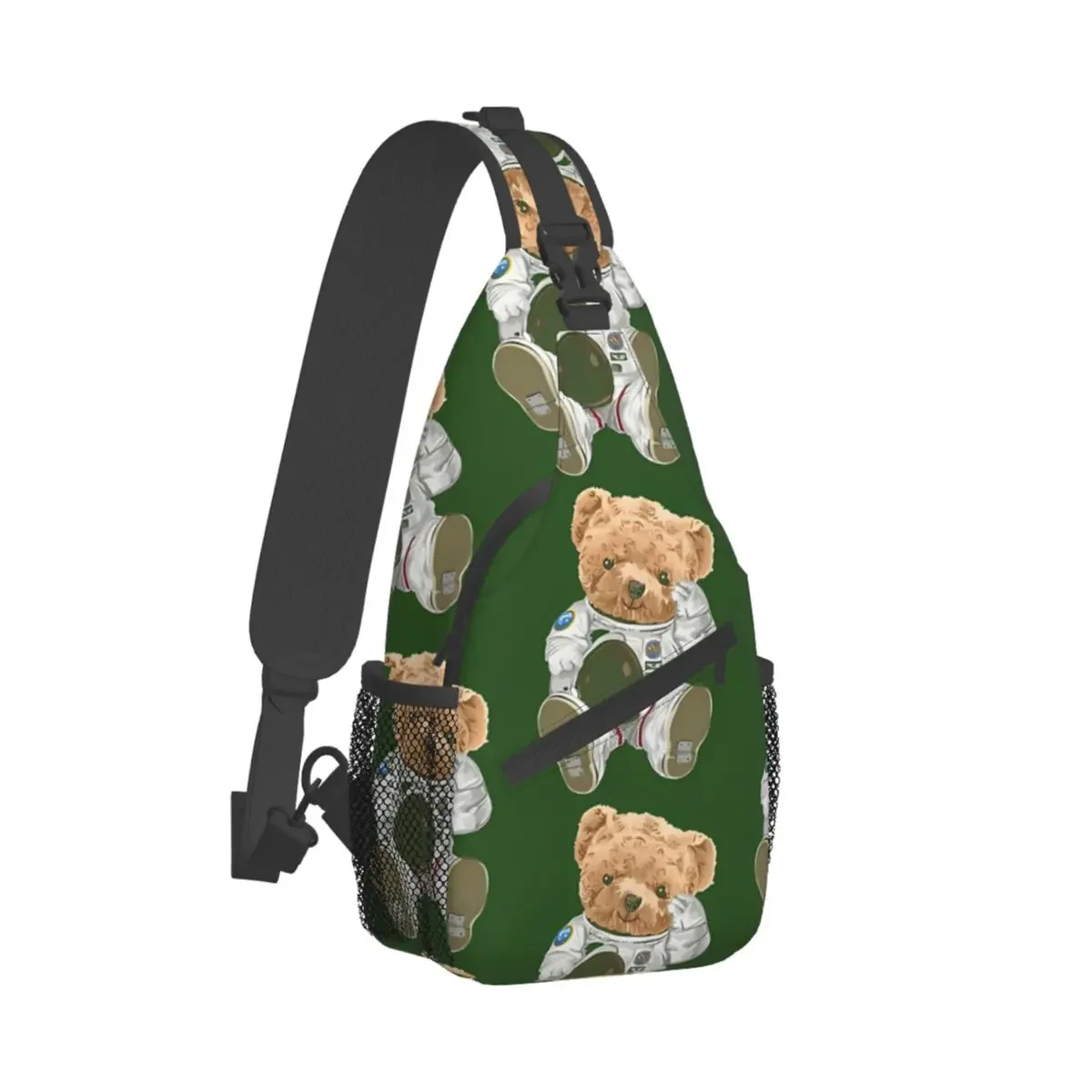 

Polo Astrounut Crossbody Chest Bags Teddy Bear Pockets Travel Pack Messenger Sports Teens Shoulder Bag Unisex