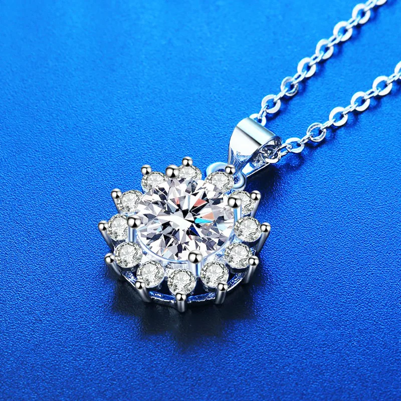 New 925 Silver Necklace Pendant 5A Zircon Top Quality Sterling-Silver Jewelry for Woman Wedding Sparkling Classic Party Gifts view 4
