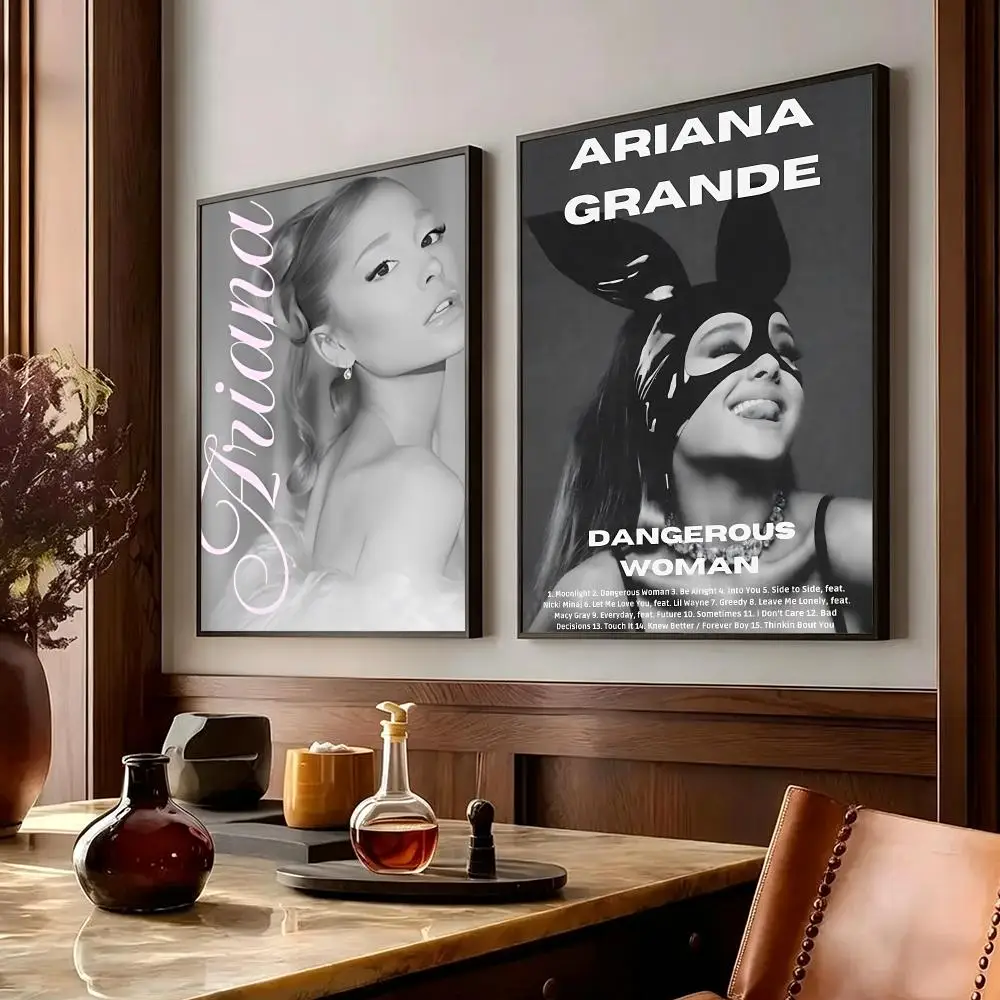 music Ariana Grande Poster Poster HD Printing Cozy Warm Style Home Decor Suitable for Living Room Bedroom Gift