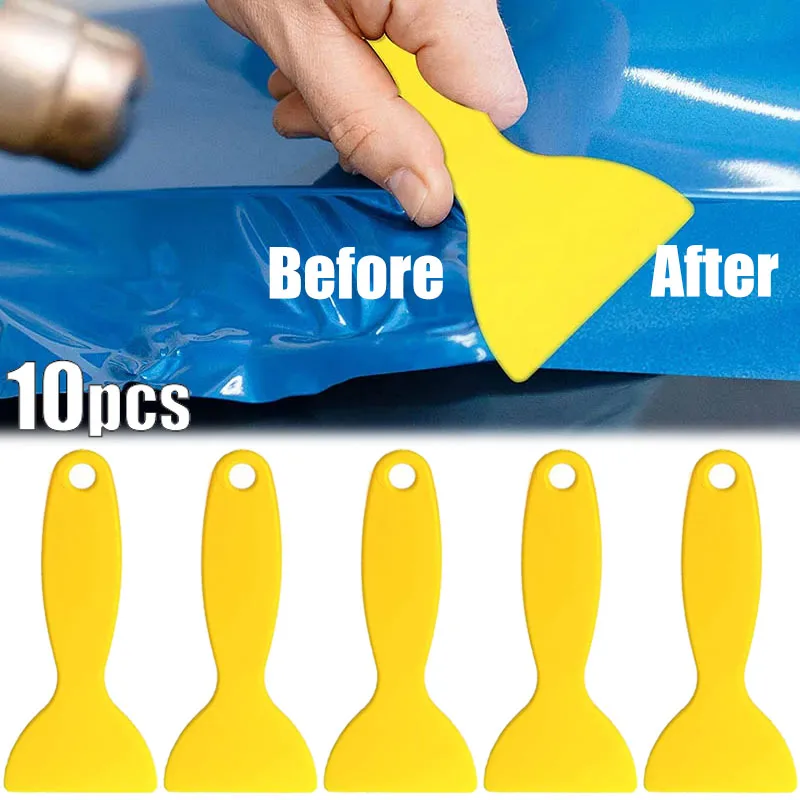 1-10pcs Auto Plastic Scraper Car Clean Tool Window Cleaner Windshield Snow Shovel Glass Water Glue Remove Wiper Squeegee Knife