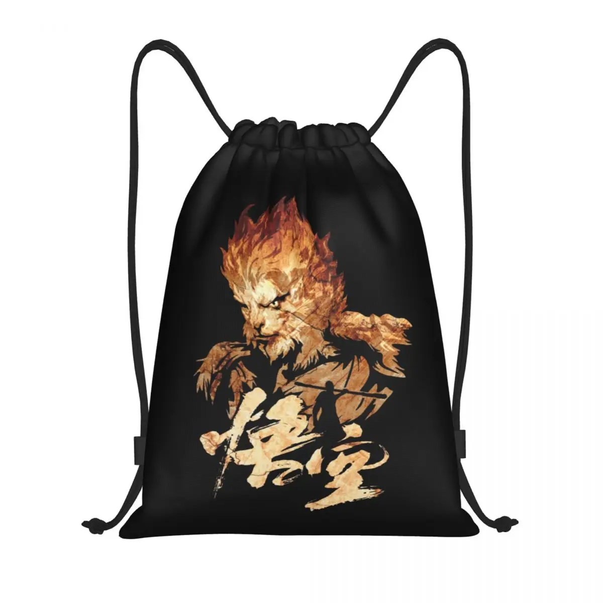 

Custom Monkey King Wukong Myth And Folklore Drawstring Backpack Sport Gym Sackpack Foldable Video Game Lover Gaming Bag Sack