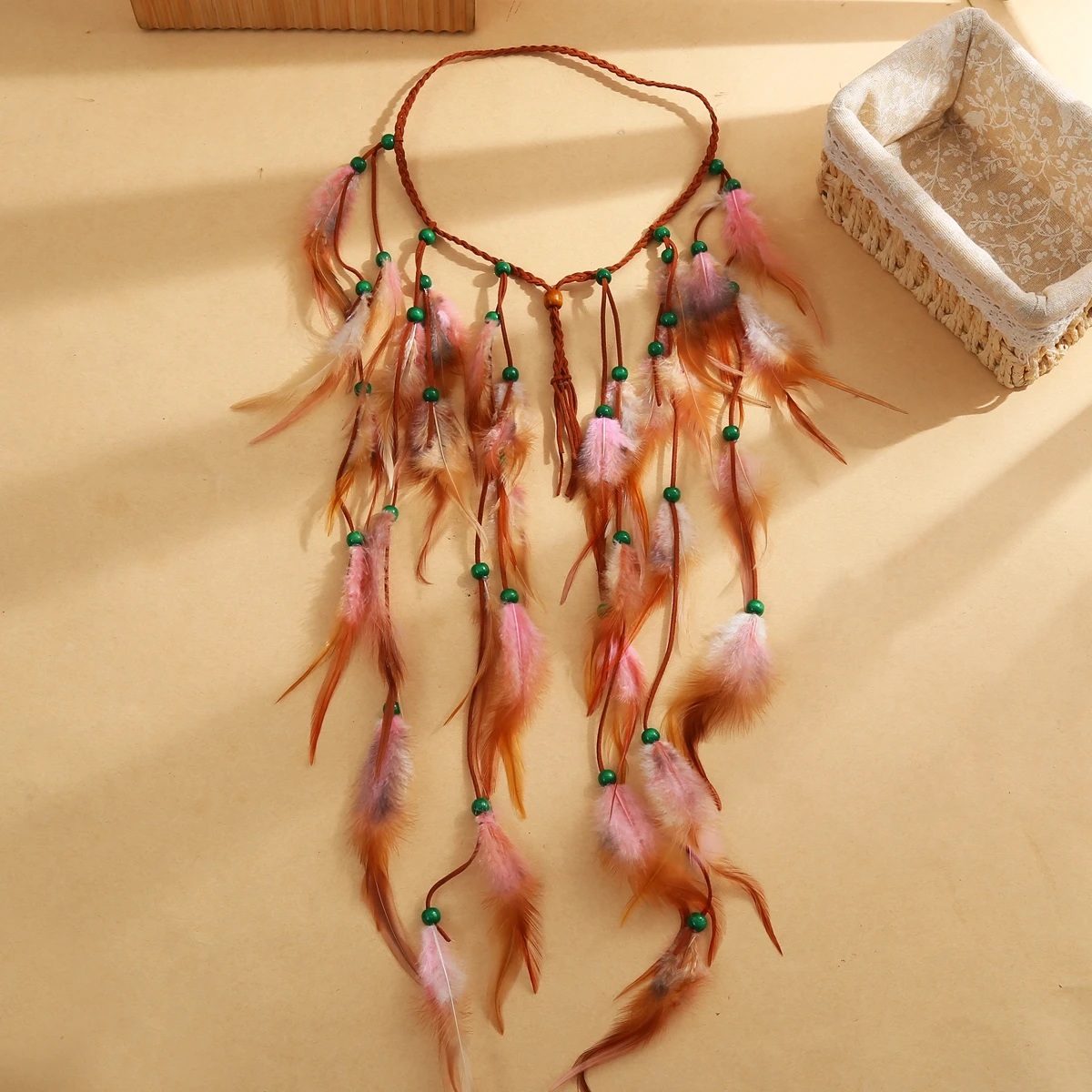 1 قطعة عصابة رأس من الريش الاص - مراجعة Women'S Accessories Rainbow Shops وسعره