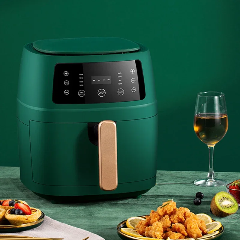 Air Fryer Automatic Household 5L Multifunctional LED Touchscreen Air Fryer French Fries Machine Airfryer