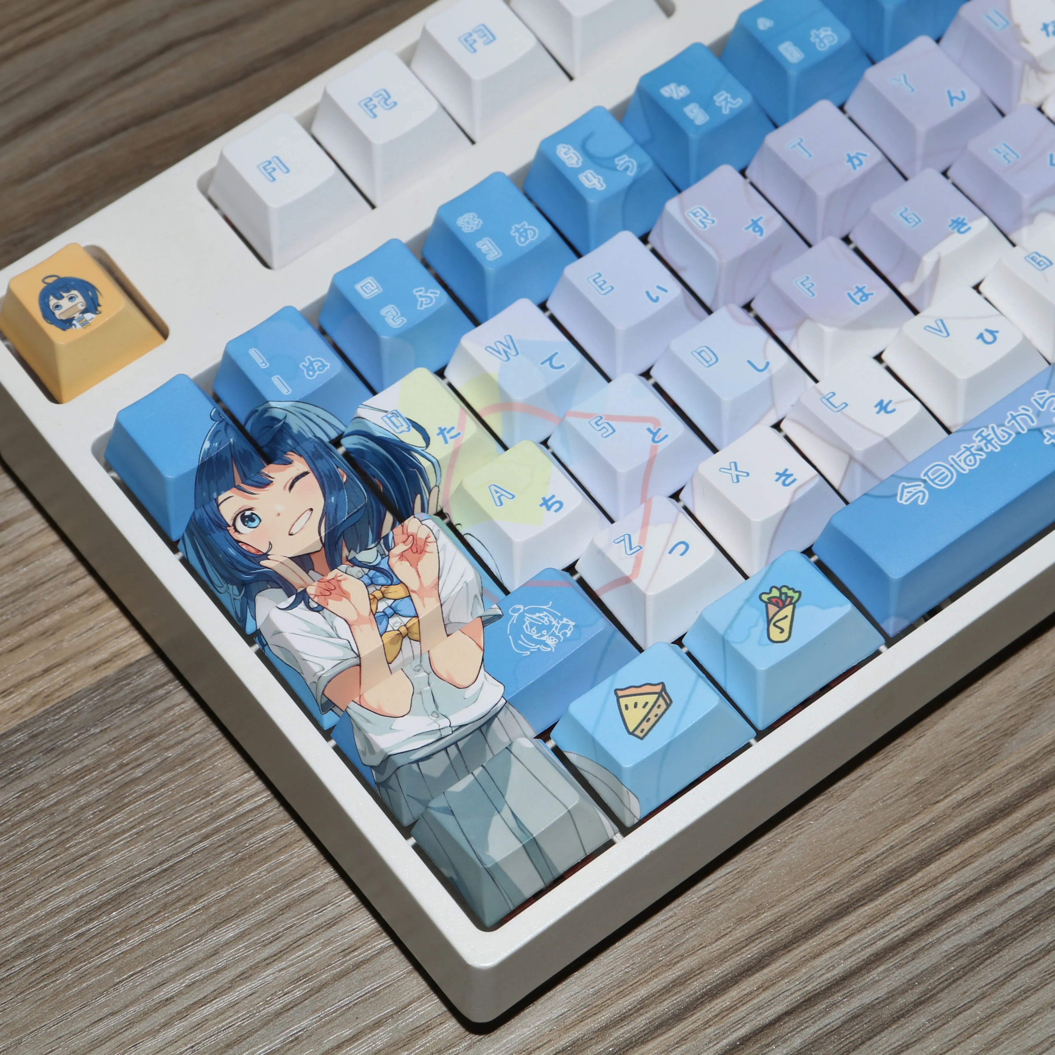 120 Keys Yanami Anna Theme Keycap Chreey PBT Anime Game Side-print Transparent Dye-Sub Personalized Mechanical Keyboard Keycaps