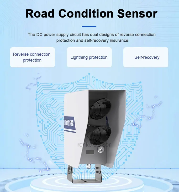 Renke Real Time Road Condition Monitoring RS485 Non Contact Road Sensors for Traffic Safe