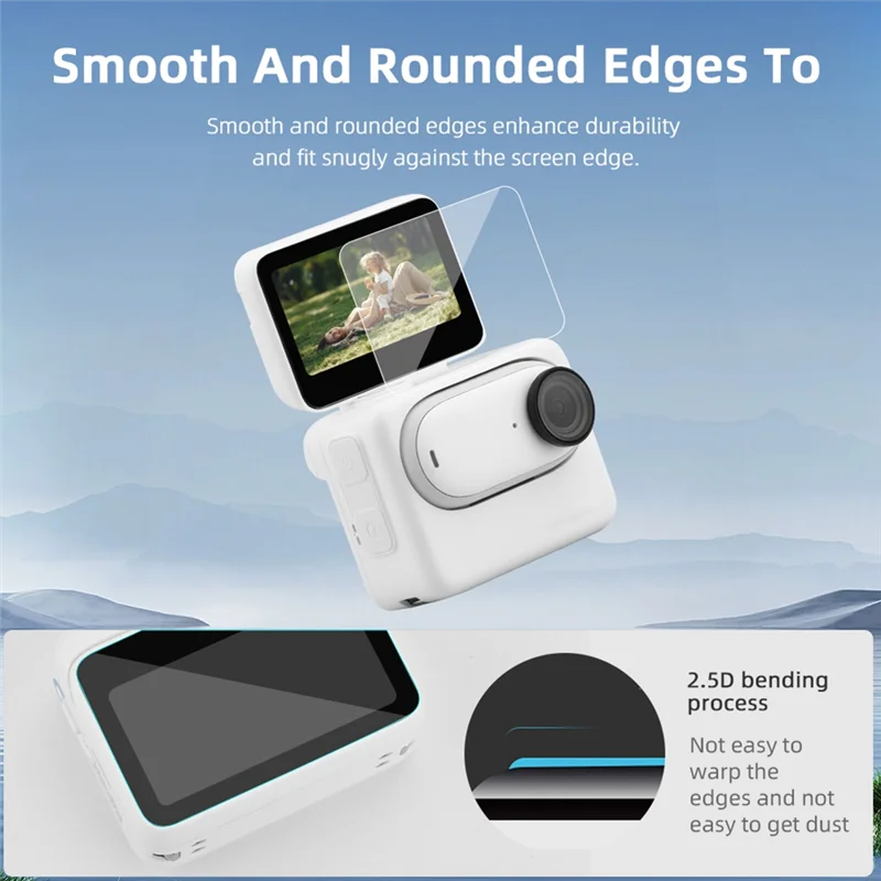 ABJA-Tempered Glass Screen Protector Cover For Insta360 GO 3/3S 4K Action Camera LCD Display Screen Film Accessories