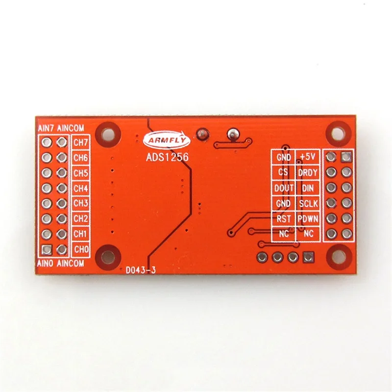 ADS1256 8-Channel ADC Data Acquisition Module, Gain Programmable SPI Interface, Single 5V Power Supply