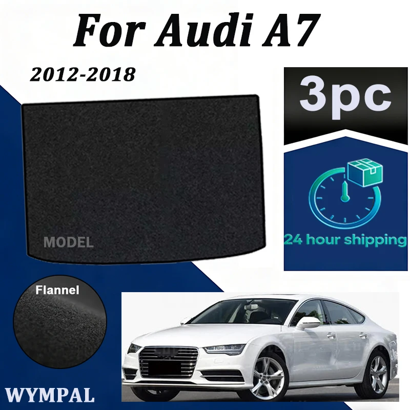 

Nylon Car Rear Trunk Mat For Audi A7 2012 2013 2014 2015 2016 2017 2018 Boot Cargo Carpet Pad Accessories black Trunk