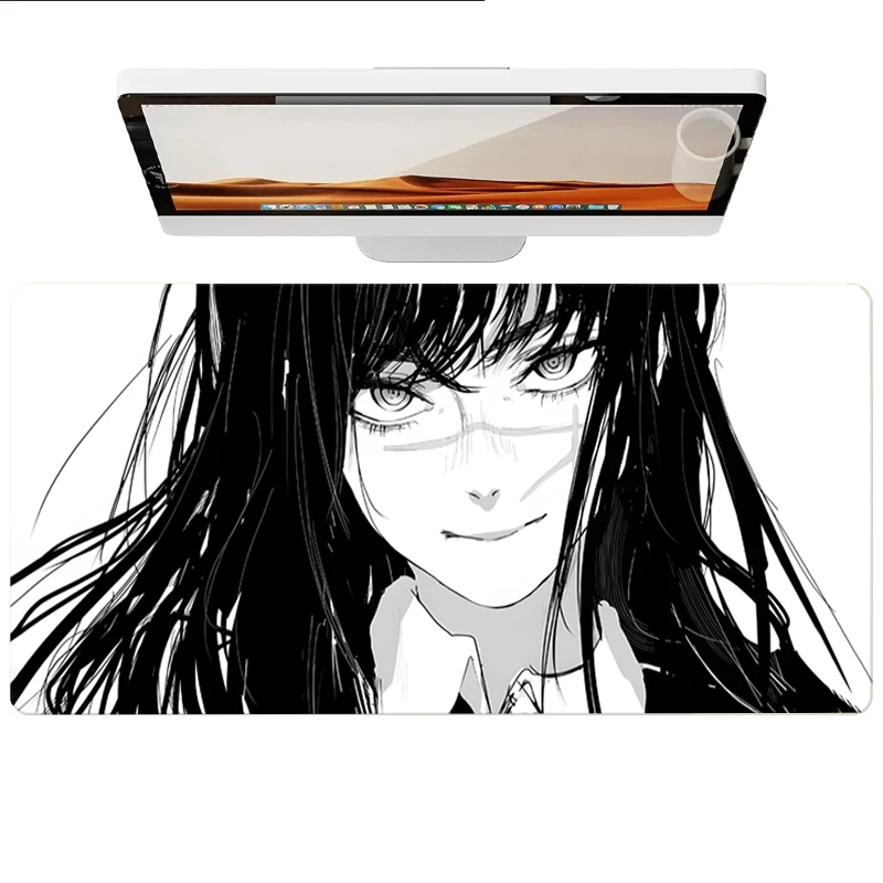 

Comic Girl Cool PU Leather Desk Pad Mouse Protector Non-Slip Large Mouse Pad Home &Office Desk Mat PU Leather Laptop Desk Pad