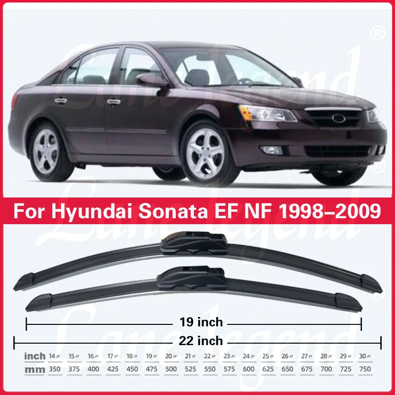 For Hyundai Sonata EF NF 1998-2009 Wiper 22"+19" Front Wiper Blades Windshield ‌High-performance wiper‌ 2004 2005 2006 2007 2008 4