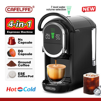 Cafelffe 4in1 Coffee Machine Dolce gusto Nespresso Capsule ESE Pod Ground Coffee Coffee Cafeteria 19Bar Hot/Cold,Gift for Lover