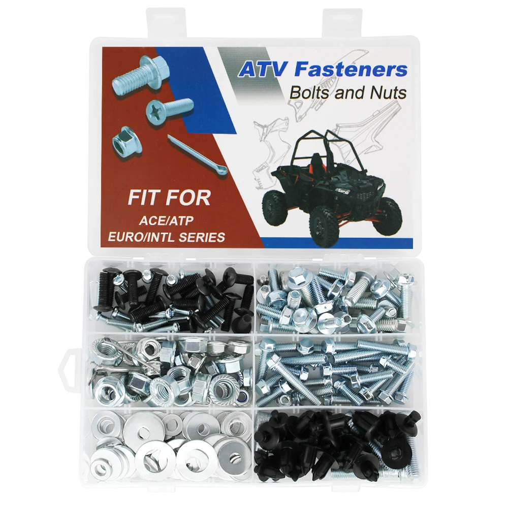 

200PCS ATV Bodywork Engine Frame Exhaust Bolts Kit For POLARIS ACE 900 150 325 500 570 900 ATP 330 500 EURO 350L EURO BIG BOSS