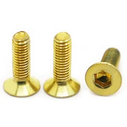 DIN7991 M3 M4 M5 M6 M8 Brass Hexagon Hex Socket Countersunk Flat Head Allen Screw Bolt