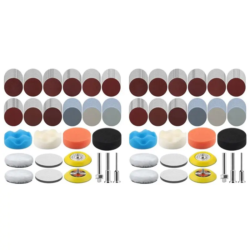 b97a-266-pcs-3-inch-sanding-disc-drill-polishing-kit-60-10000-grits-sandpaper-buffing-pads-with-hook-and-loop-sanding-discs