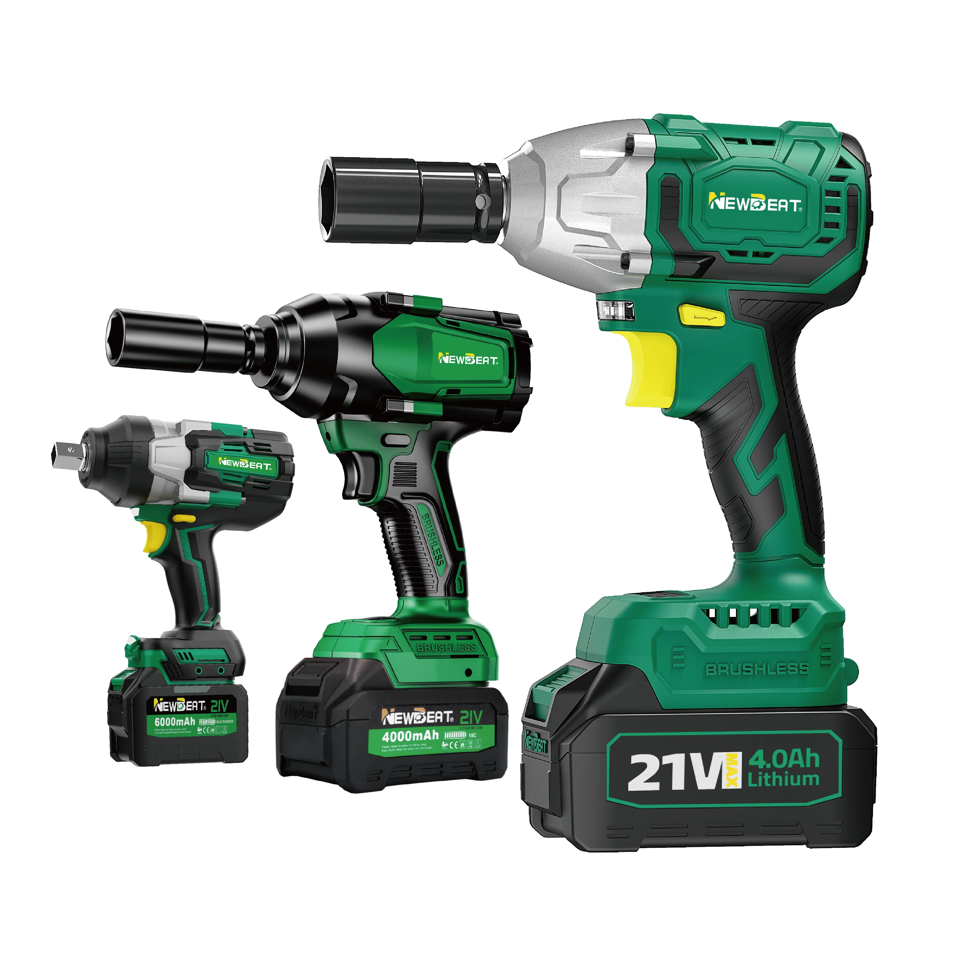 Wireless Brushless Electric Heavy Duty Torque Cordless Battery Industrial Power Impact Wrenches