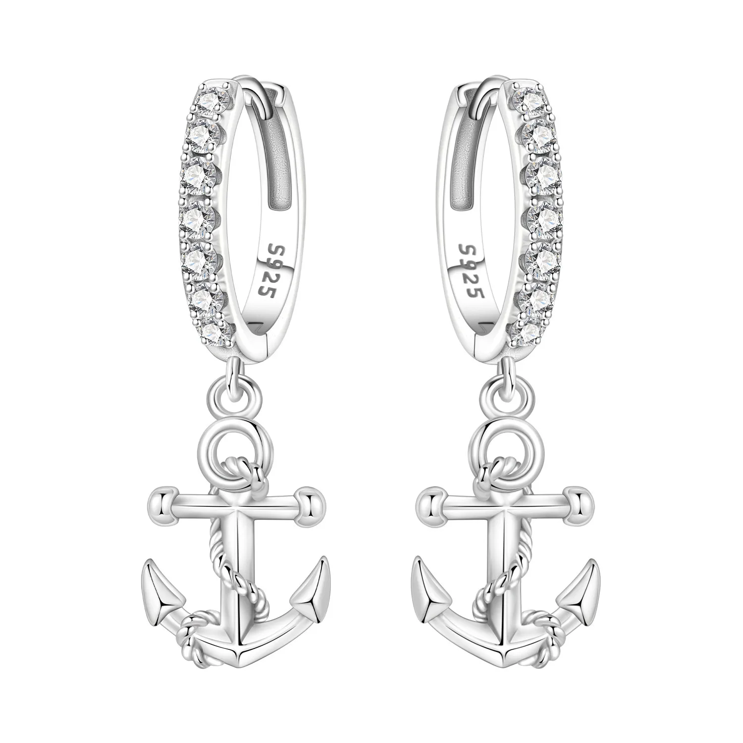 CYCUFF925 Sterling Silber Ohrringe aus der Serie „Schiff wirft den Ozean“ – Original-Schmuck, Hängeohrringe, Geschenke für Partys und Jahrestage