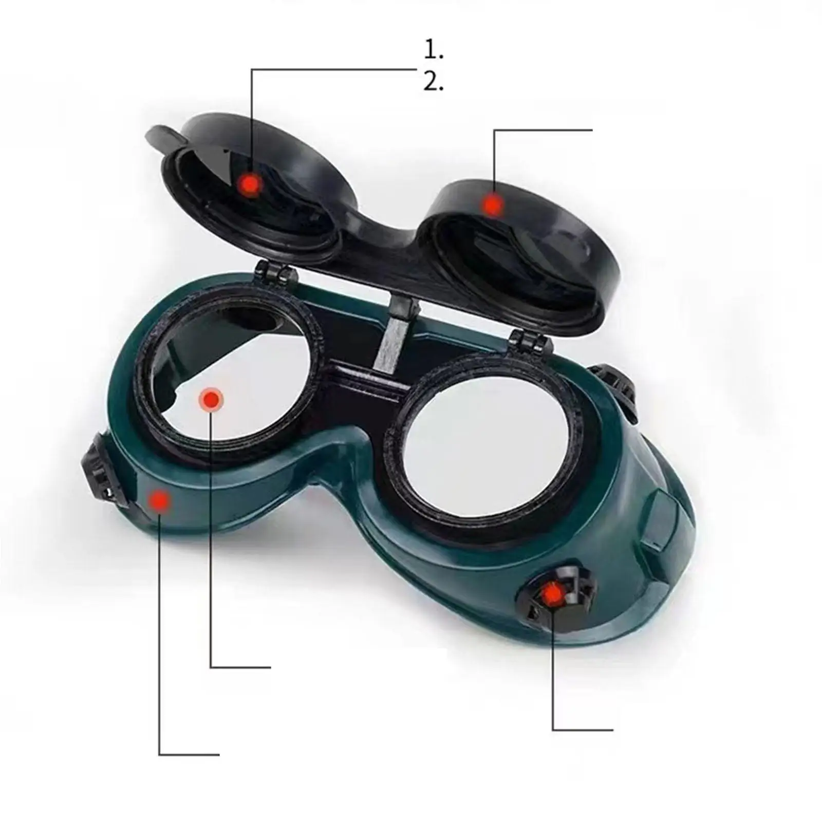 Flip up Welding Goggles Anti Scratch Multifunctional Eye Protection Glasses for Working Grinding Cutting Soldering Brazing