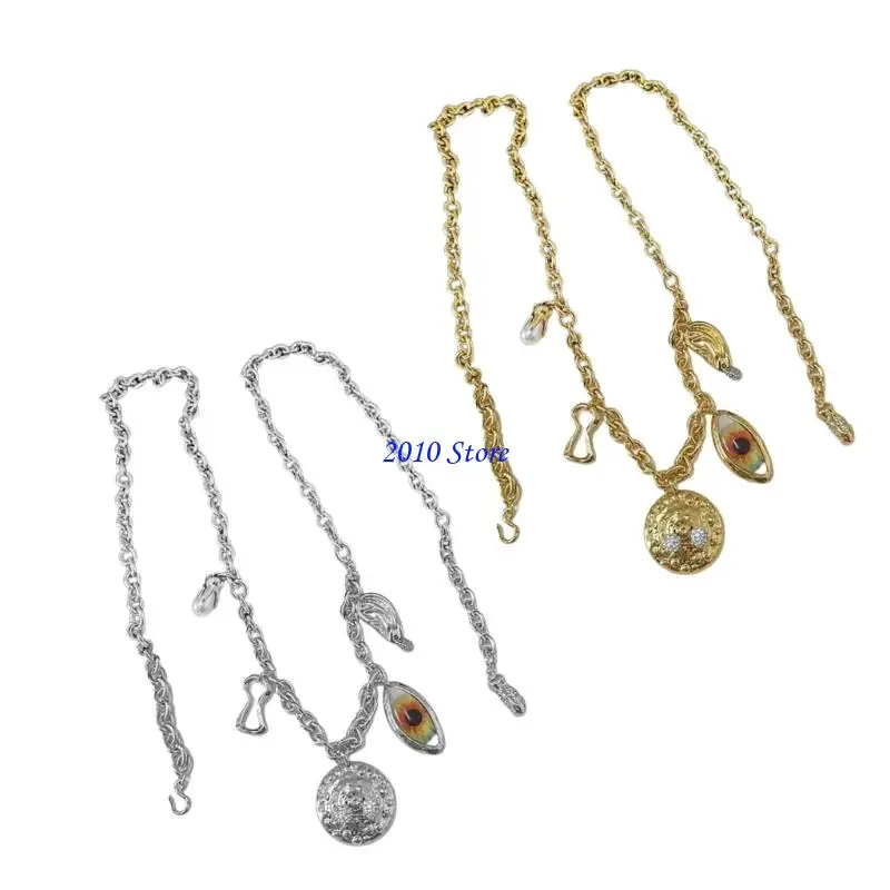 F3MF 우아한 허리 쥬얼리 악마의 눈 바디 체인 조정 가능한 벨트 허리 장식 액세서리 이브닝 드레스 할로윈 이벤트