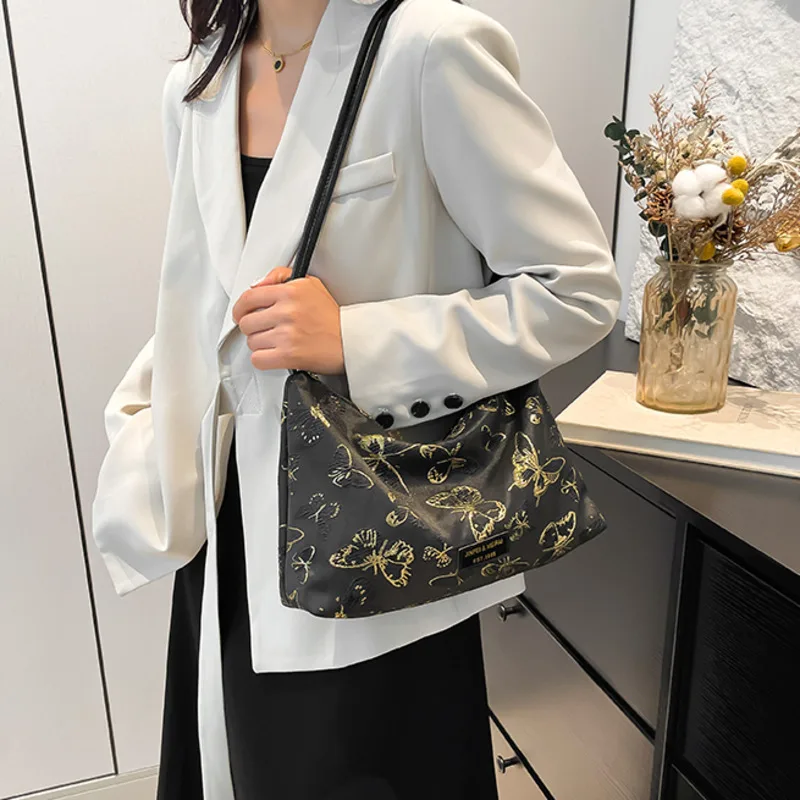 Butterfly Embroidery Purses And Handbags Luxury Designer Women 2024 Winter Y2K Korean Fashion Totes Shoulder Crossbody Bag