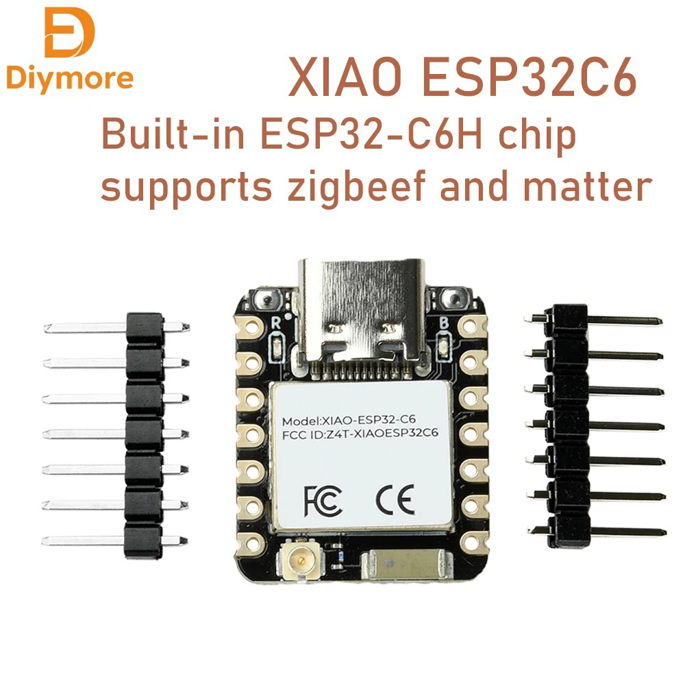 ESP32-C6 Mini WiFi Bluetooth Development Board SeeedStudio XIAO For Zigbee Smart Home IoT Type C Interface Matter Standard