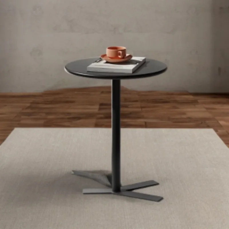 Table Basse Industrielle avec Pieds de Cadre en Métal Noir, Design poumons Minimaliste et Moderne