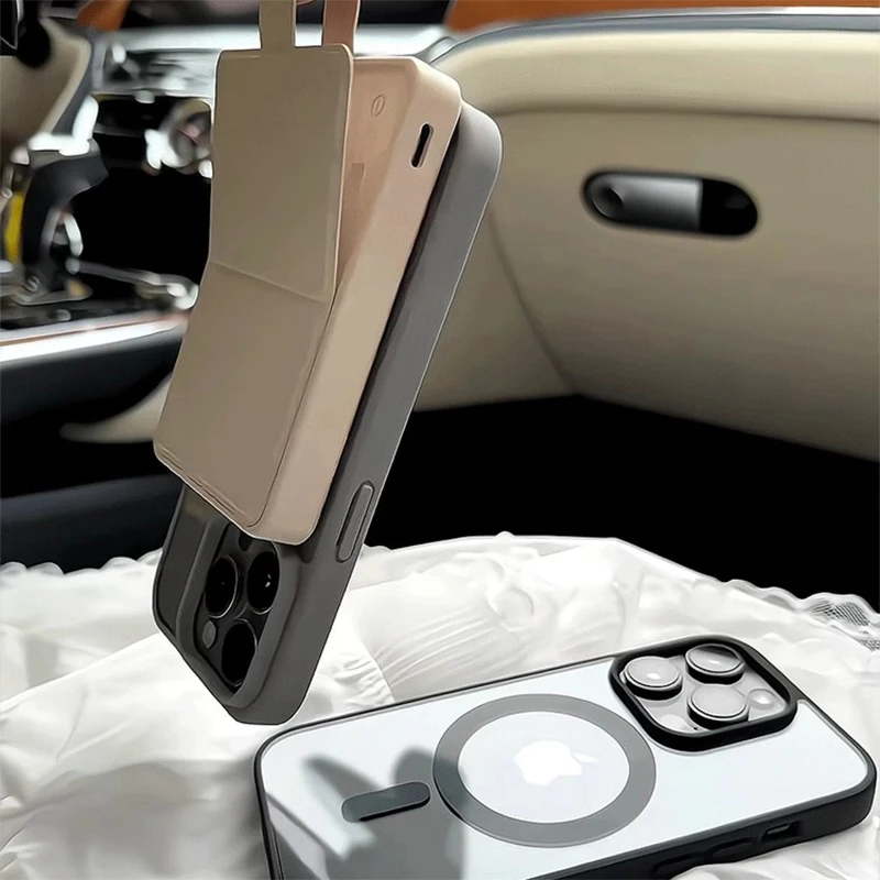 Matte Natural Titanium magnetic charging phone case for iPhone 16 15 14 13 12 11 Pro Max Plus Mini magsafe shockproof hard cover