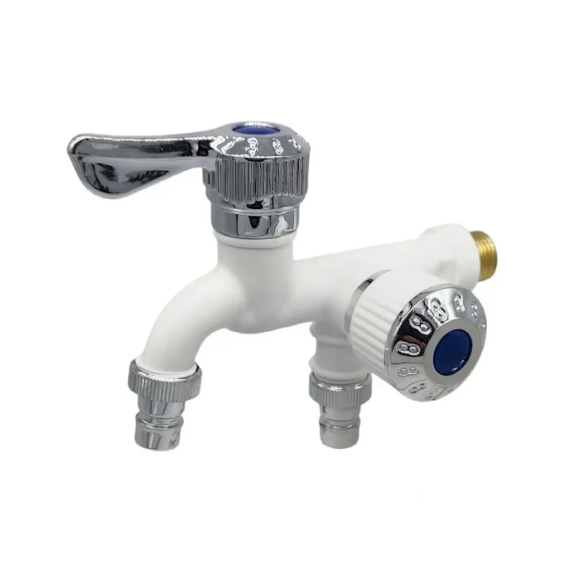 Washing Machine Faucet, One In, Two Out Plastic Mop Pool, Balcony, Bathroom, Multifunctional Dual Nozzle Faucet Faucet Kitchen