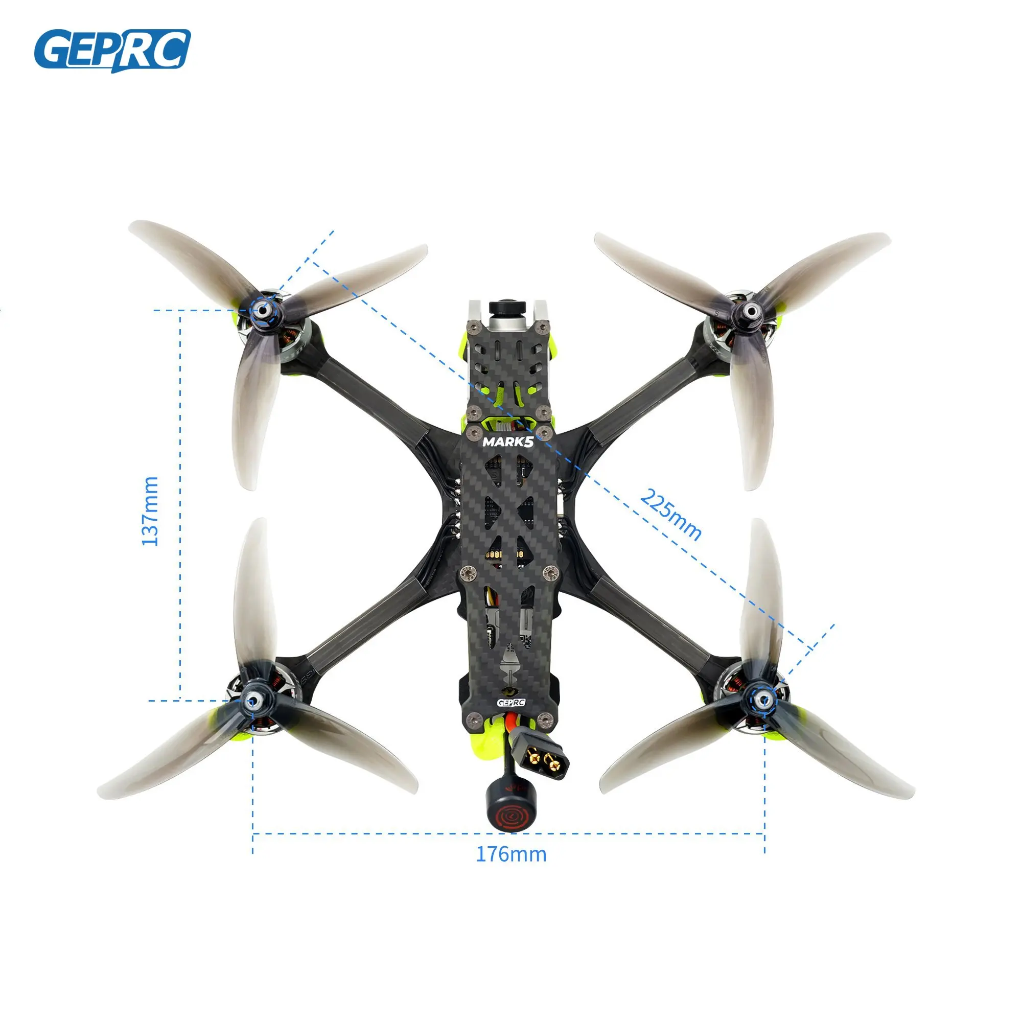 GEPRC MARK5 HD RunCam Link Freestyle FPV Drone 5Inch SPEEDX2 2107.5 GEP-F722-BT-HD V3 RC Quadcopter LongRange Freestyle Drone