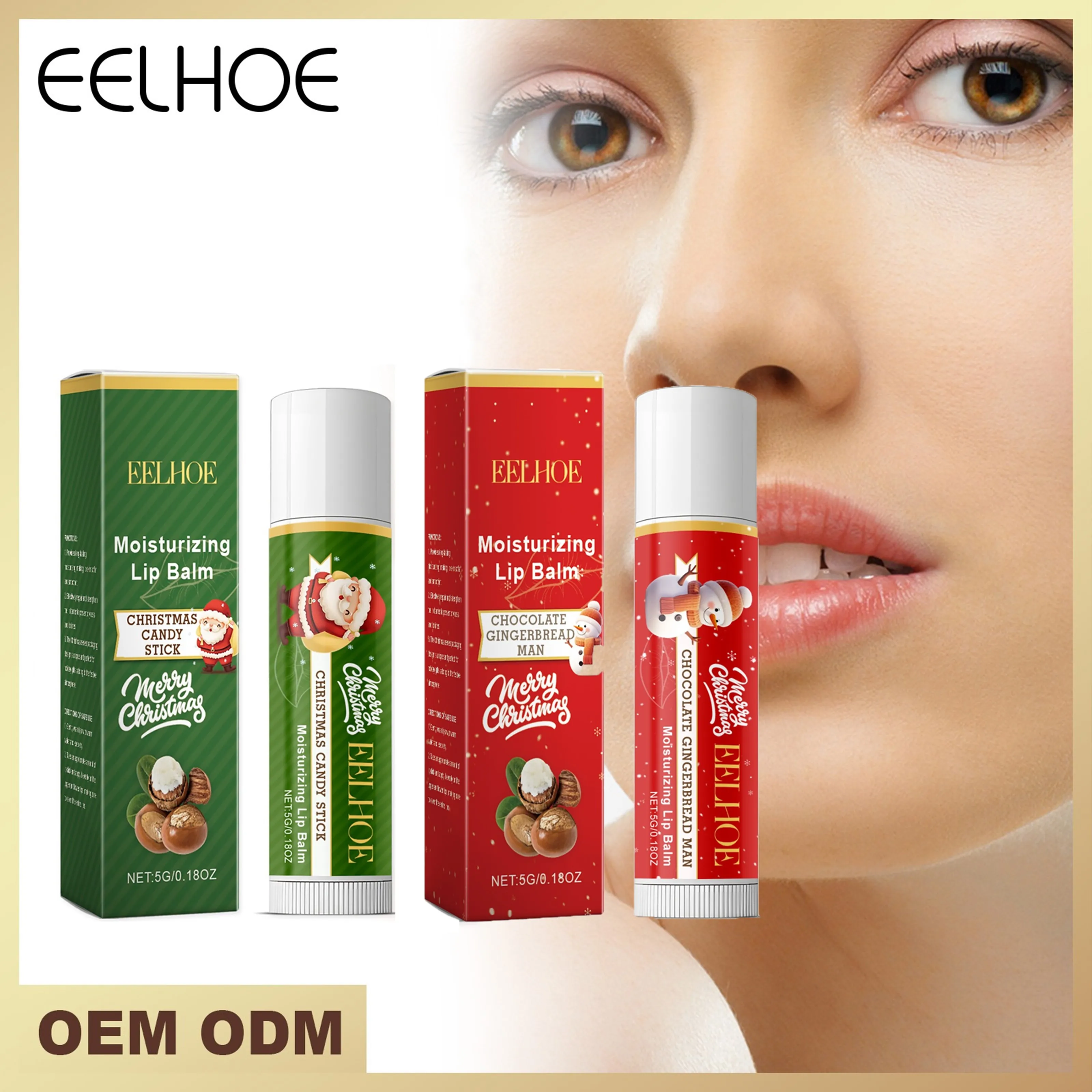 Christmas Series Lip Balm Deep Nourishing Moisturizing Prevent Chapped Lips Restore Lip Elasticity Radiant Natural Glow Lip Balm