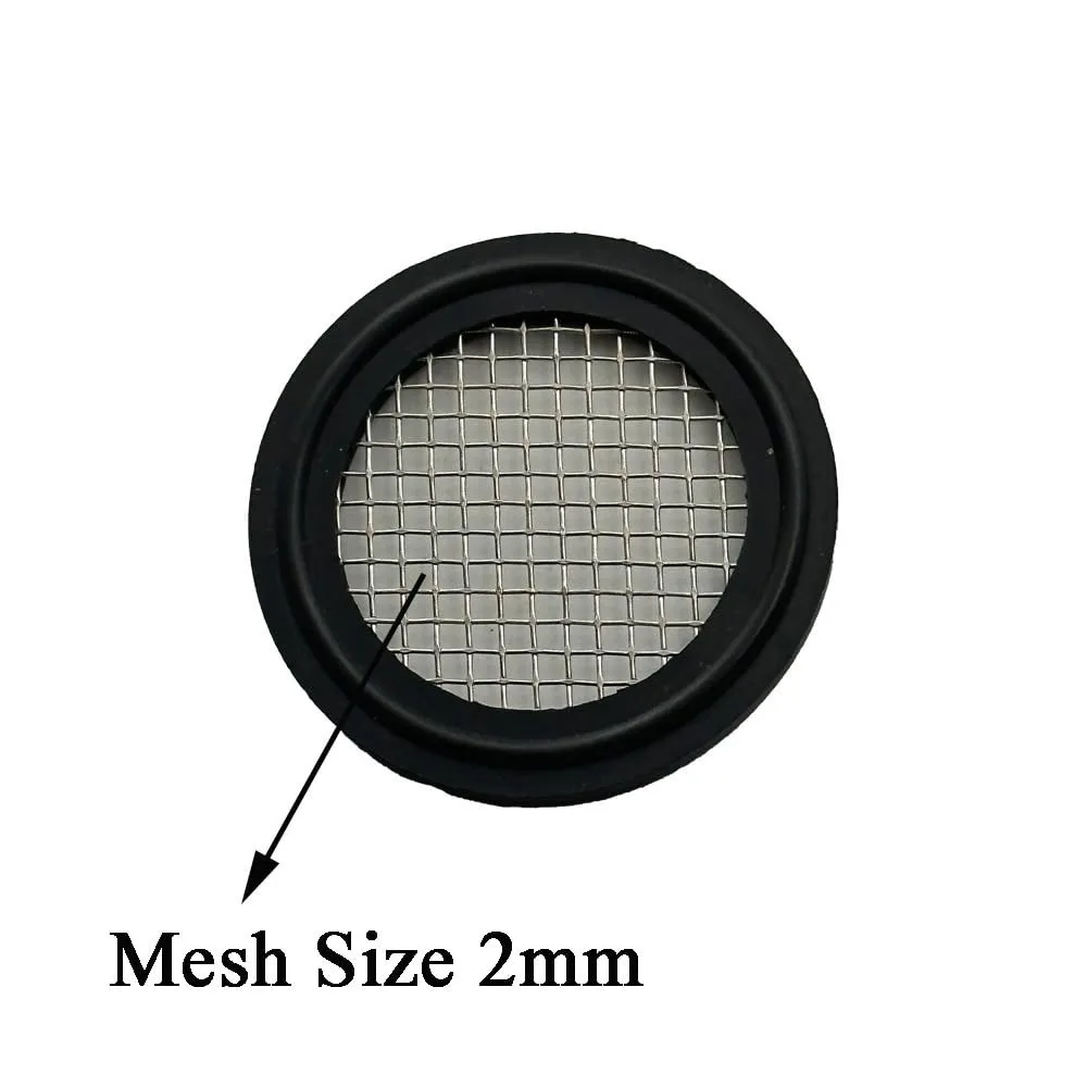 1PCS Sanitary Screen 10 Mesh Gasket Stainless FKM Sanitary Gasket w/Stainless Screen Seal Strip