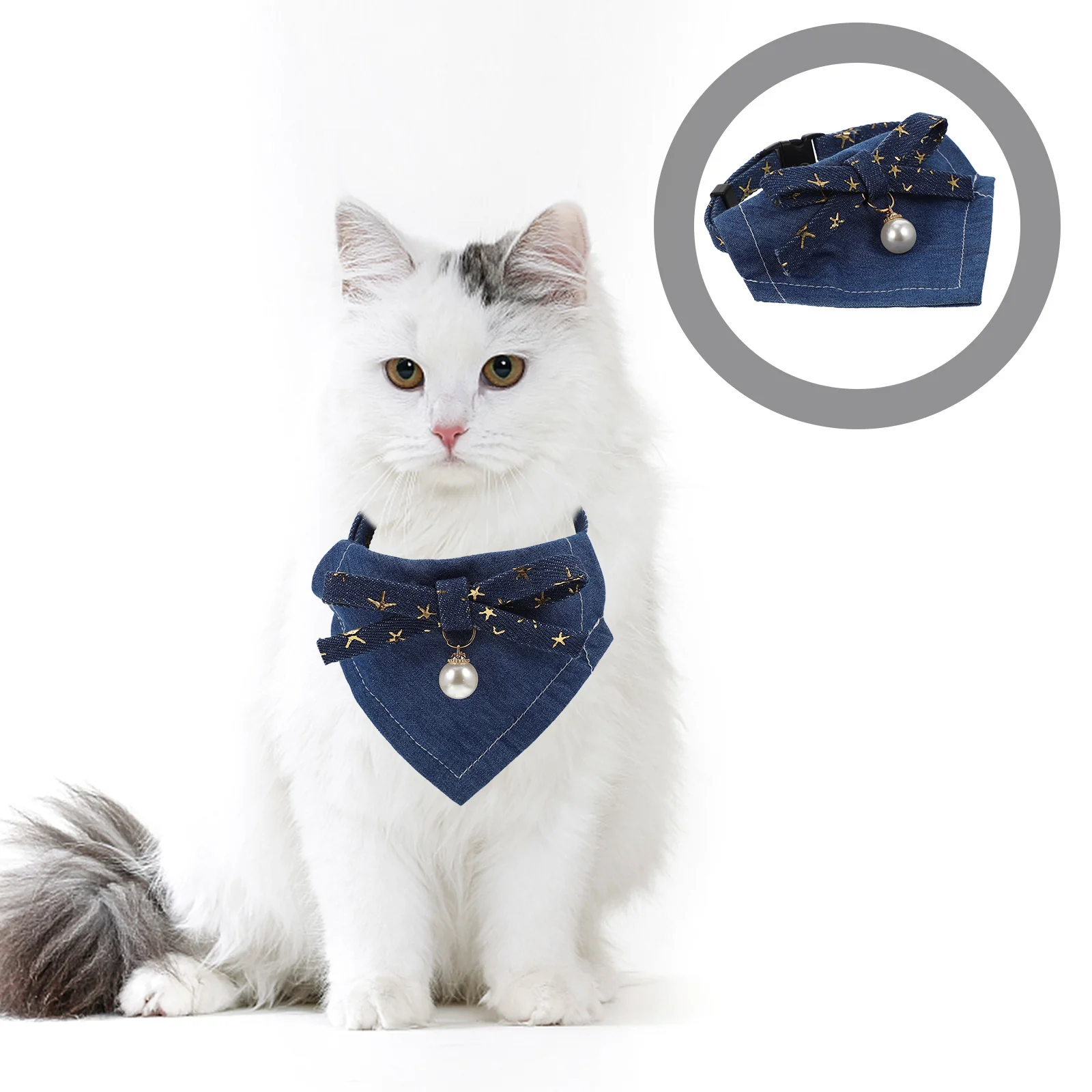 

Pet Bandana Collar Decorative Cat Dog Bib Comfortable Wear Resistant Adjustable Neck Neckerchief Skin Friendly Creative Party