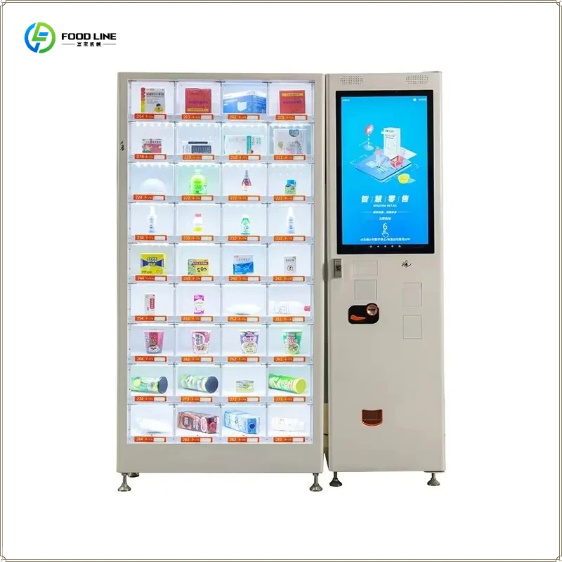 FOODLINE Customized Locker Vending Machine and Controller with  32 Inch Touch Screen
