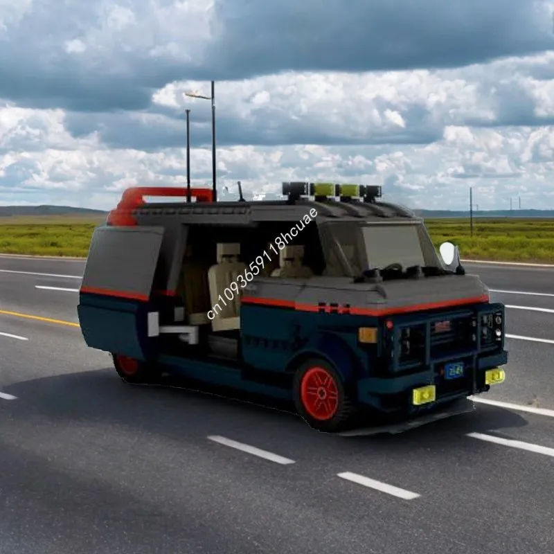 1333 Uds. MOC A-Team GMC Van modelo creativo niños ladrillo juguetes educativos regalos de construcción de cumpleaños bloques